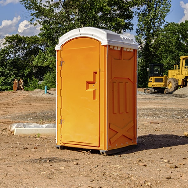 can i customize the exterior of the porta potties with my event logo or branding in Latah